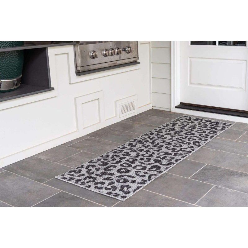 Outdoor Joyous Area Rug Stone Color, Runner 2' x 6'