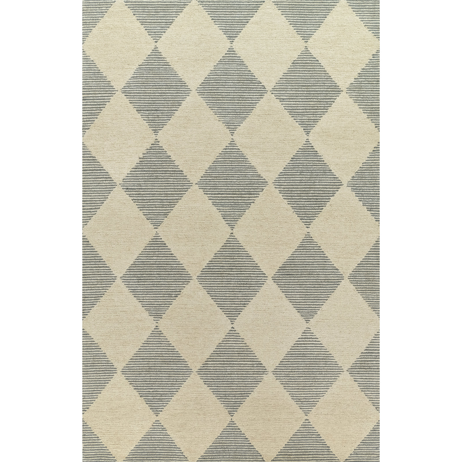 Patia Hand Tufted Wool Geometric Blue Area Rug 5' X 8', 2' X 3'