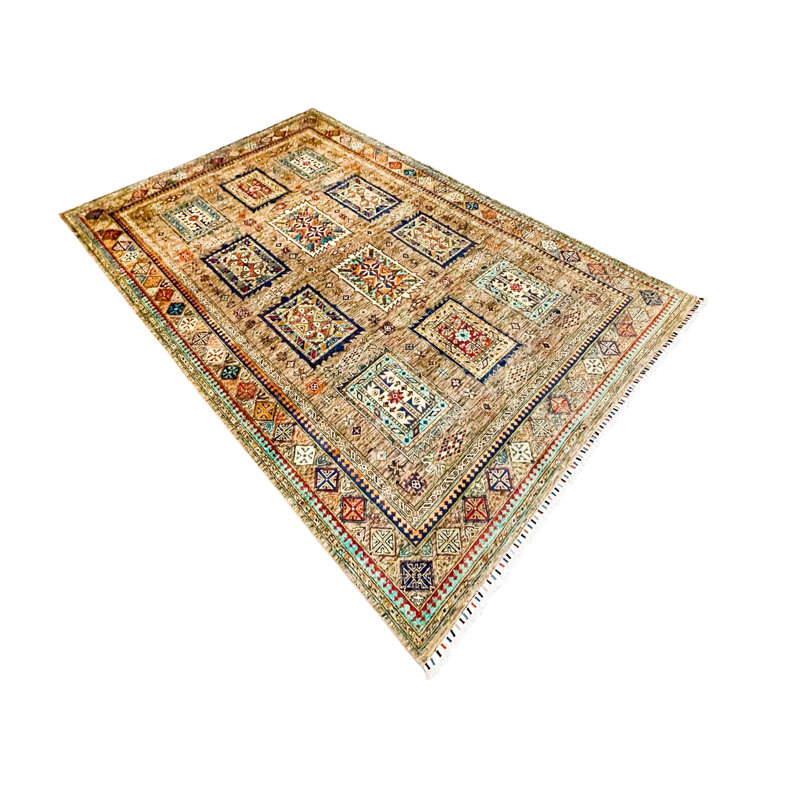 Tribal One-of-a-Kind 6′0″ X 9′3″ New Age Wool Area Rug in