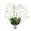 Orchid Arrangement in Metal Pedestal Vase