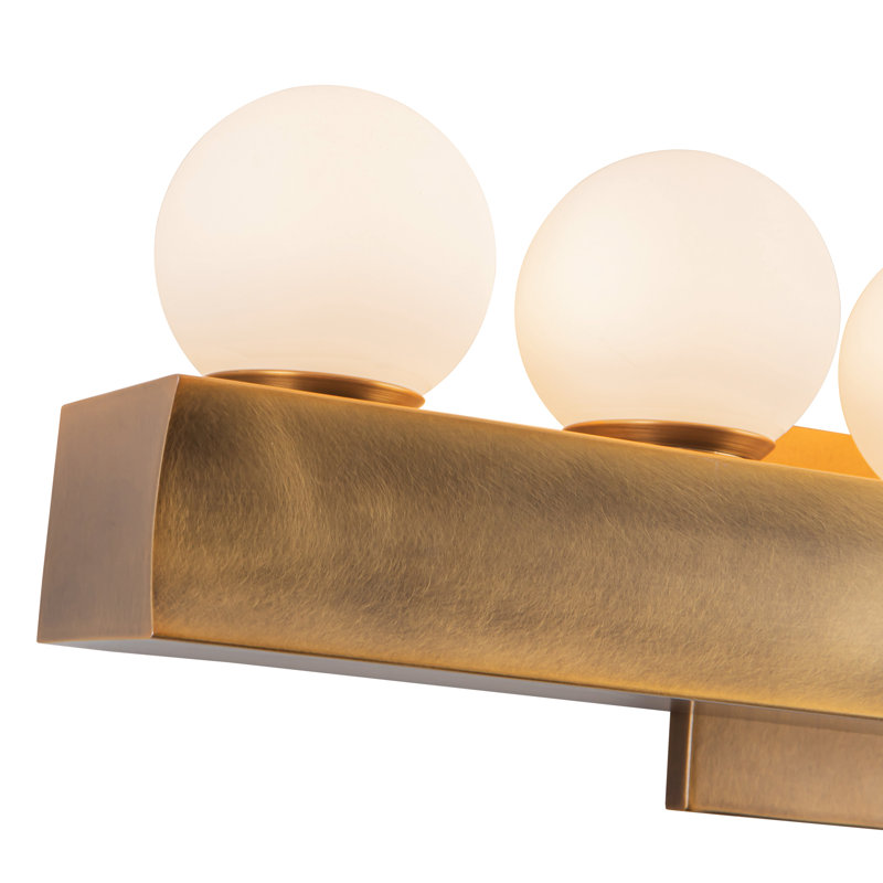 Sinclair 21-in Black dimmable LED Bathroom Vanity Light, 21-in, Antique Brass