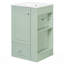 Meuble-lavabo autoportant avec lavabo en céramique, tiroir à fermeture en douceur et tablettes latérales ouvertes pour les espaces compacts-955835683