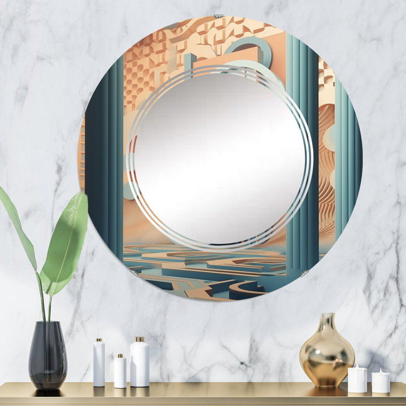 Goslee - Miroir mural moderne rond, 32 po x 32 po