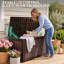 Coffre de terrasse en verre verrouillable Balconera Signature 120 gallons avec serrure, brun-107293127