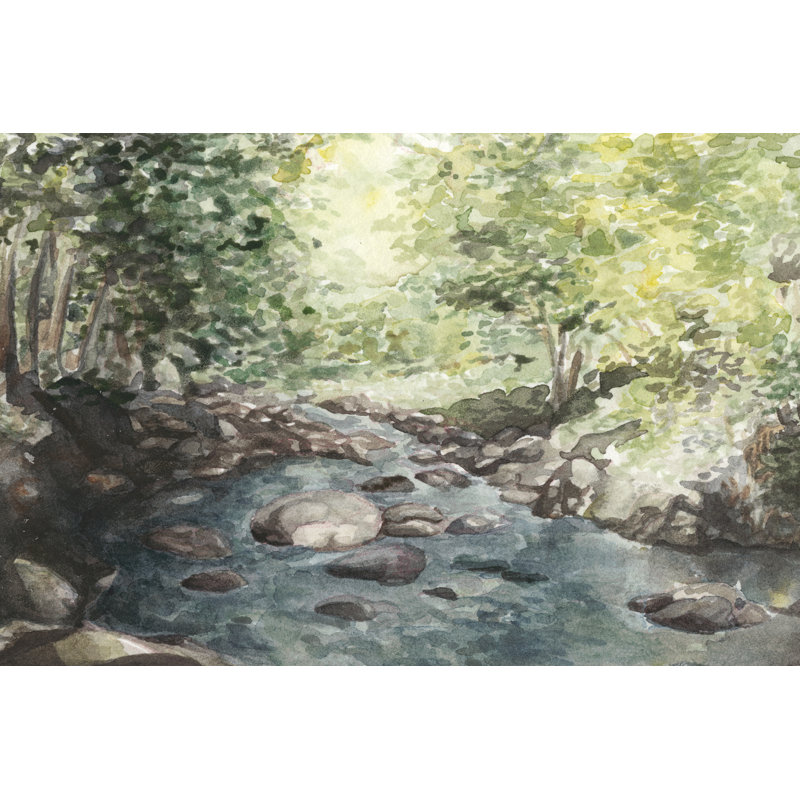 «Virginia Woods IV», peinture sur toile, H 8 po x l 12 po