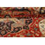 Tapis décoratif en laine de conception unique 7 pi 10 po x 9 pi 10 po noué à la main New Age en brun/rouge