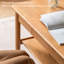 Table basse moderne en bois massif minimaliste-389978228