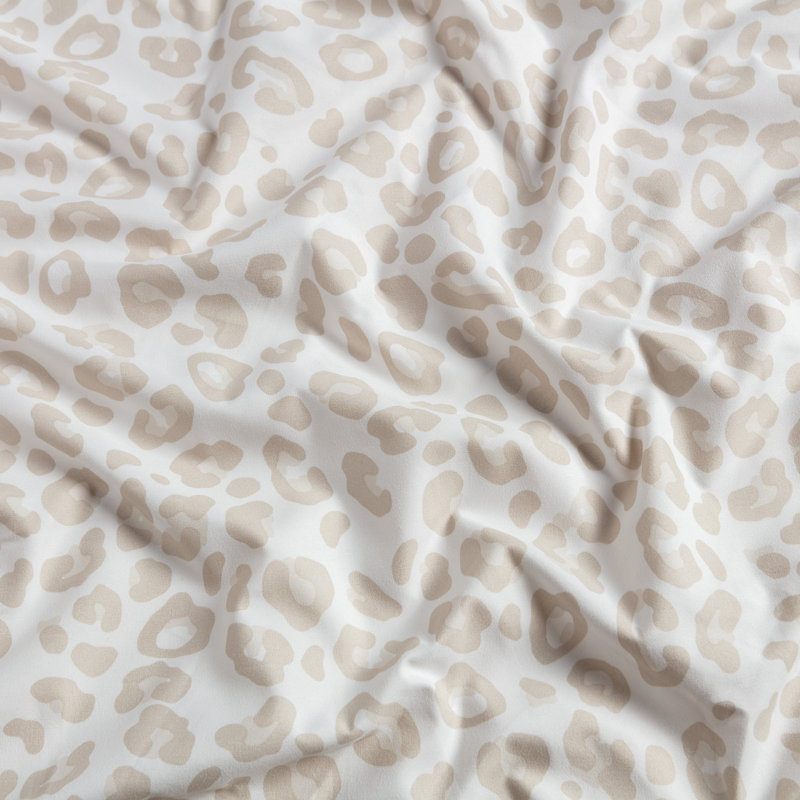 Leopard Ultra Soft Leopard Print Microfiber Percale Sheet Set, King Sheet Set with Fitted Sheet and 2 Pillowcases