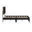 Lit pour grand lit tapissier noir Pu