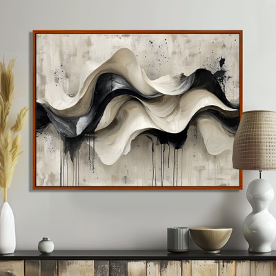 Art mural mural "Vagues modernes abstraites"