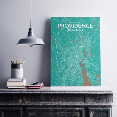 Providence, carte de la ville, impression