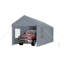 Abri d'auto 10 x 20, acier galvanisé, 2 portes, 4 fenêtres d'aération, auvent gris pour abri de véhicule 10 pi x 20 pi portatif avec cadre stable et housse en PE, rangement-124985319