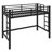 Sturdy Metal Loft Bed, Featuring A Easy  Climbing Ladder And Safety Guardrails-1491559007