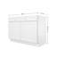 Meuble-lavabo à 2 tiroirs Furinno, sans comptoir, prêt à assembler, P 21 po x l 48 po x H 34,5 po, blanc