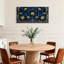 Plants &Flowers Blue And Gold Floral Gothic Pattern-2051750512
