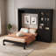 Grand lit escamotable avec armoire de rangement-132936722