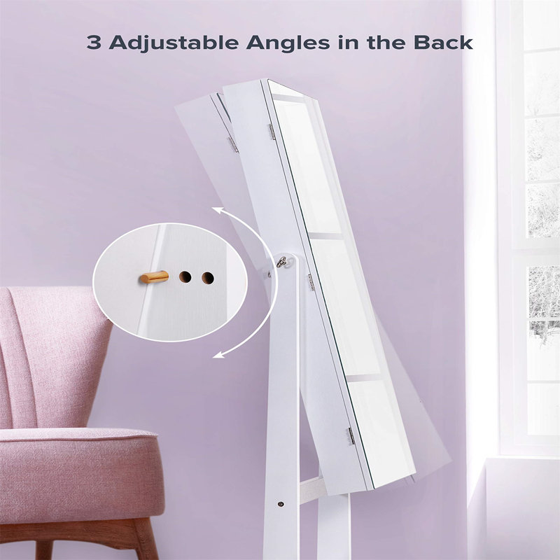 Miroir à bijoux élégant Elegant - Cadeau parfait pour elle, Blanc