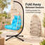 Fauteuil à œufs pliable en osier Albie-1635648959