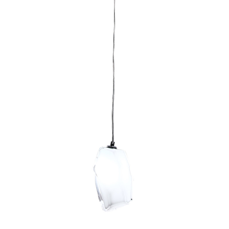 Mini-luminaire suspendu en verre Altair, Blanc