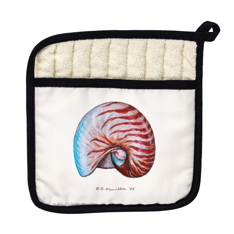 Betsy Drake Interiors Cotton Potholder, White