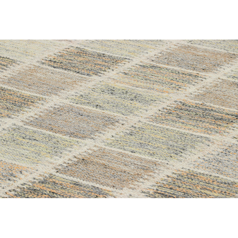 Scandinavian Wool Geometric Area Rug, Rectangle 12' x 15'