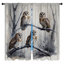 Rideaux obscurcissant et obscurcissant Four Owls On Branch - 2 panneaux