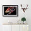 Red Chameleon Lizard in Abstract - Picture Frame Graphic Art Print-55771903-55771905