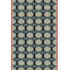 Tapis tissé à motif géométrique bleu et gris-1123393690