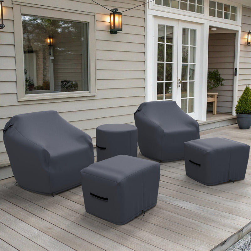 Ensemble de conversation pivotant pour 2 personnes avec repose-pieds Cambelle