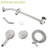 5" Multi Function Shower Head In Brushed Nickel With Adjustable Slide Bar - 5 Spray Patterns For Handheld And Settings Comfortable Bath
