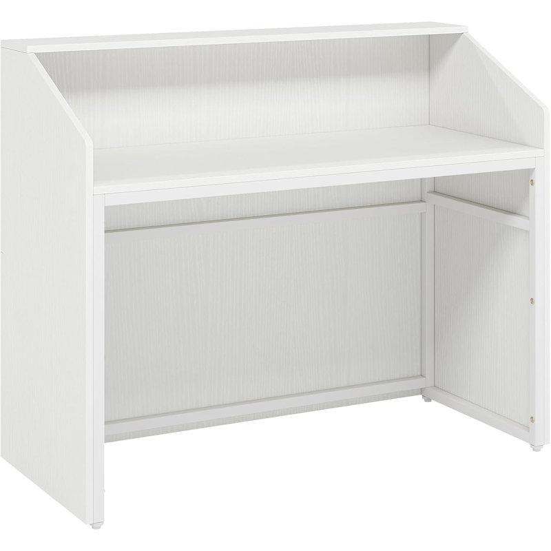 Bureau de réception moderne avec comptoir, table de réception avec œillets et panneaux d'intimité, caisse de vente au détail pour bureau, hall d'entrée, salon, bureau à domicile