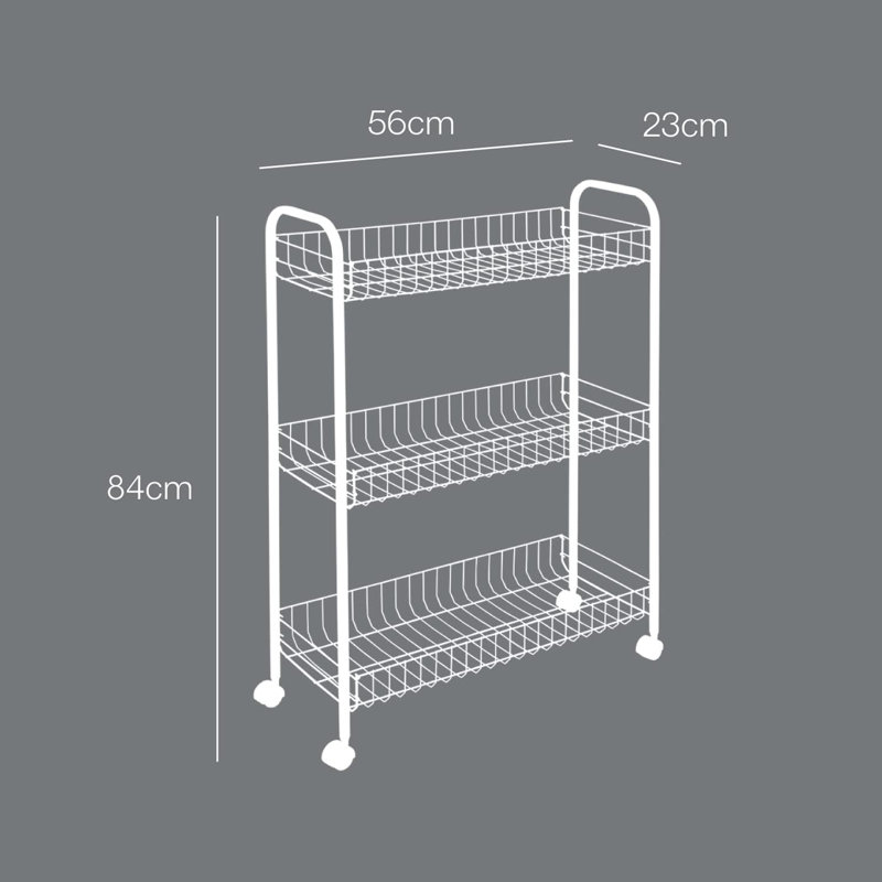 80cm H x 25cm W Utility Cart