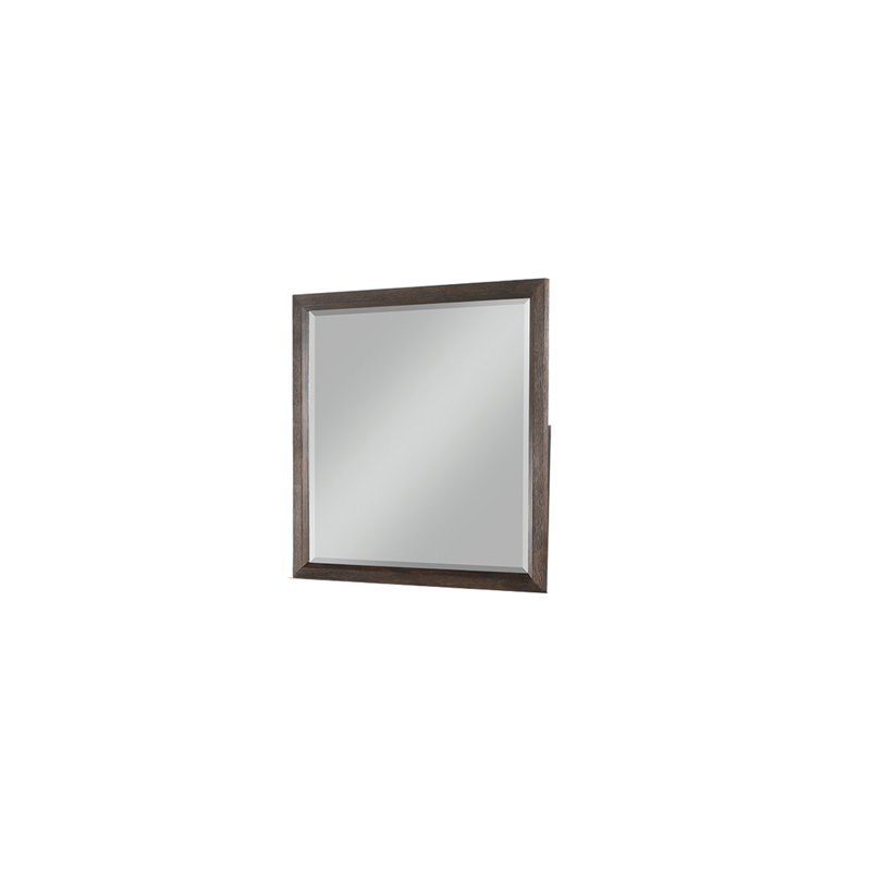 Ensemble de chambre à coucher Adryan, Grand lit, Brun, 4 Pcs: Bed, Dresser, Nightstand, Mirror