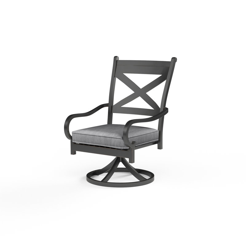 Monterey Outdoor Dining Armchair, Canvas Granite Sunbrella® Canvas