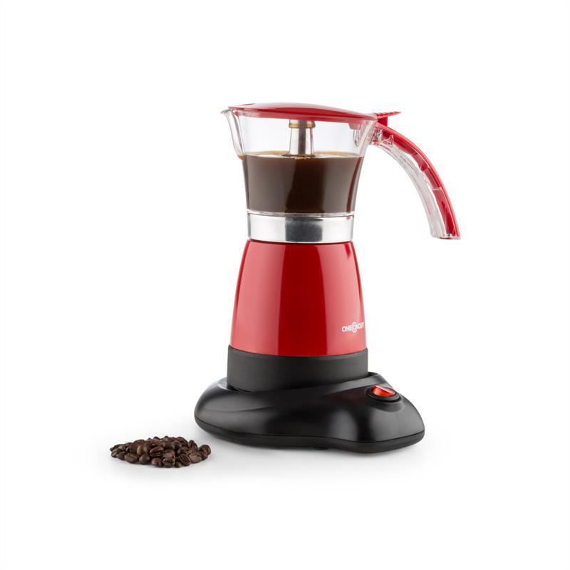 OneConcept Stovetop Espresso Maker, Red