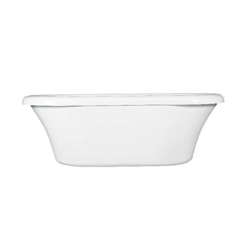 Melinda Freestanding Soaking Bathtub, White, 23.5" H x 30.5" W x 65.5" L