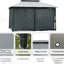 Pavillon de jardin spacieux de 10 pi x 13 pi pour jardin - auvent avec rideaux, toit ventilé, structure en acier sauge gris