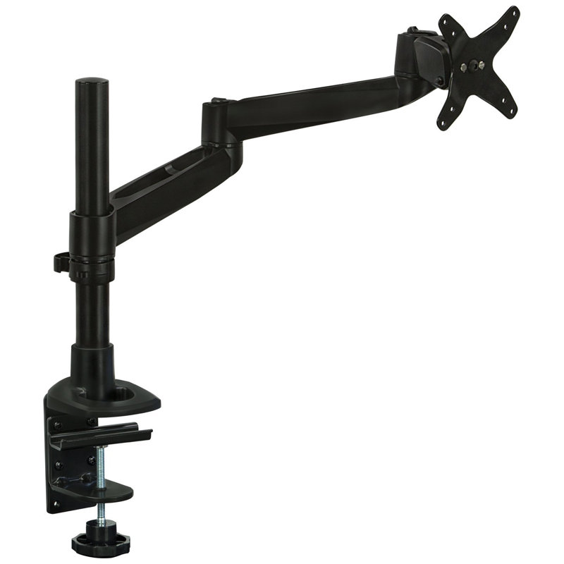 Black Metal Full Motion Desk Monitor Mount Arm