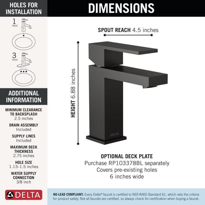 Modern Single Handle Lavatory Faucet