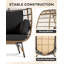 Chaise d'extérieur en osier avec support-1042251604