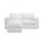 3 - Piece Upholstered Beige Chenille Modular Sectional Sofa with Removable Ottoman– Fully Compressed, No Assembly Required-1815073925