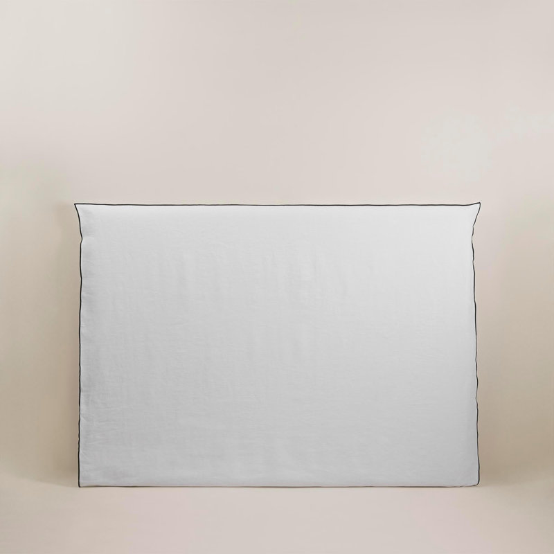 Carlina Slipcover, 134cm H x 150cm W, White & Grey