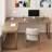 Nut-Brown L-Shaped Solid Wood desk-108954524-108954527