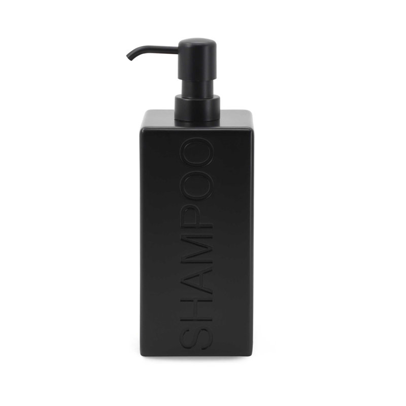 Distributeur de shampoing rectangulaire en résine Indecor Home - Noir, Noir