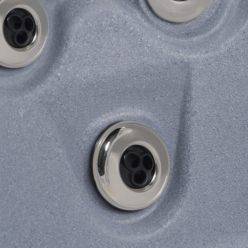 Ariana 6-Person Gray Polyethylene Square Hot Tub Spa