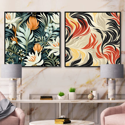 Lonepine - Floral Square Collage Set Of 2