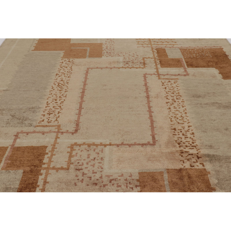 Art Deco Handmade Wool Area Rug