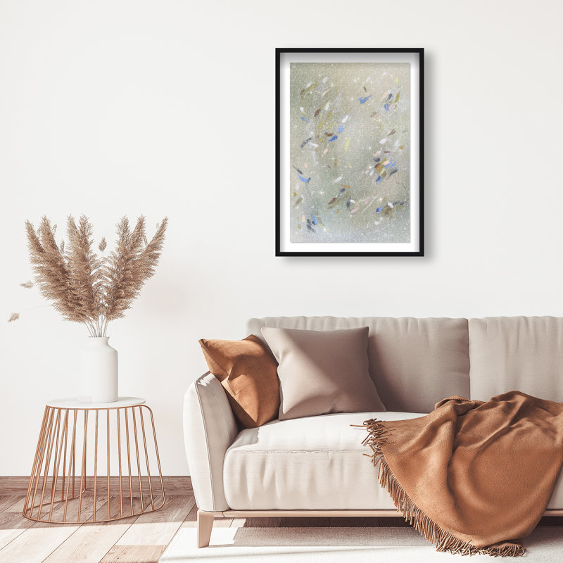 Spontaneous Trace Print by Oliver Gal, 46.5"H x 31.5"W, Black Shadowbox