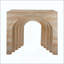 Console arquée moderne avec faux travertin beige