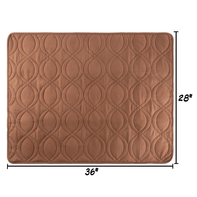 Brown Quilted Waterproof Pet Furniture Protector Pad